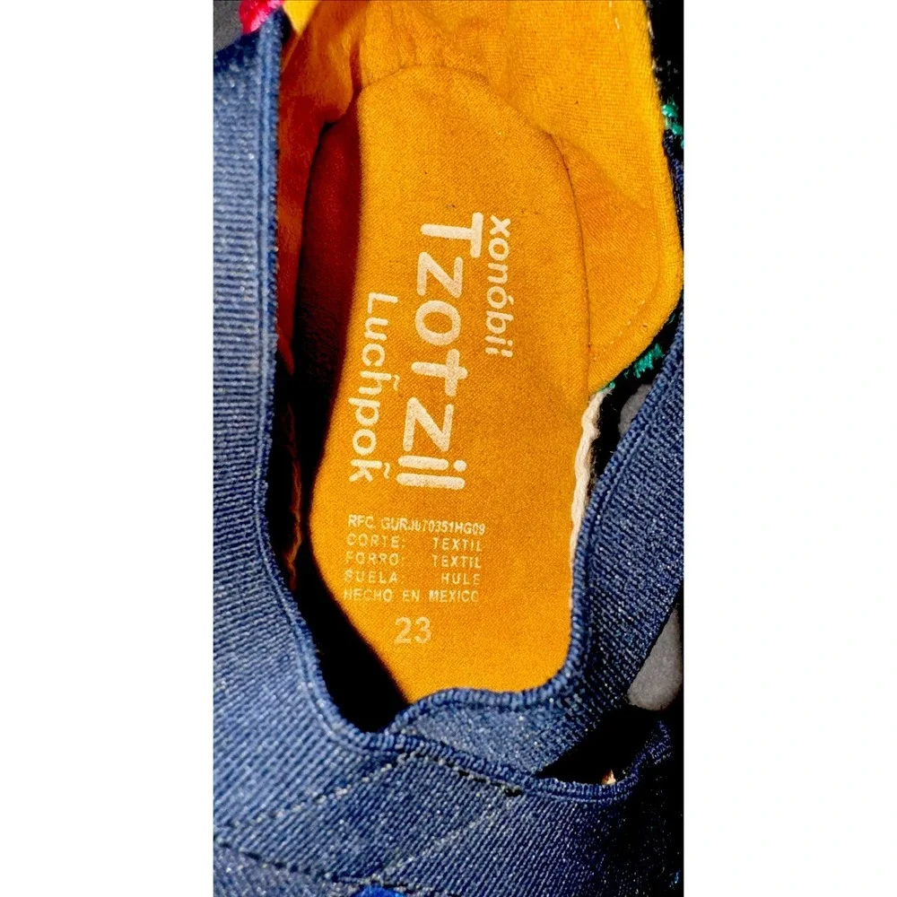Tzotzil Espadrille Flats Embroidered Artisan Art Shoes Comfort Women's 23 US 6
